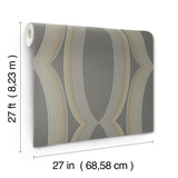 Candice Olson Progression Ogee Charcoal Wallpaper