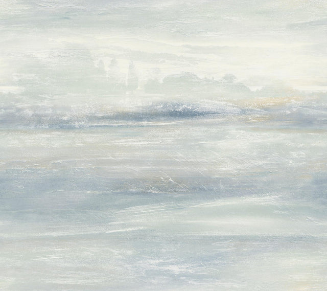 Candice Olson Soothing Mists Scenic Blue Oasis Wallpaper