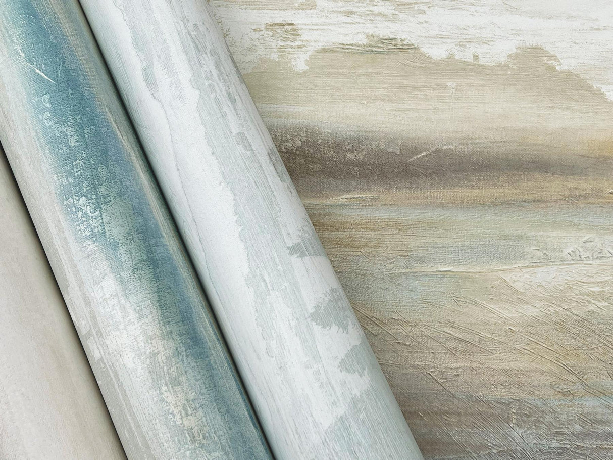 Candice Olson Soothing Mists Scenic Blue Oasis Wallpaper