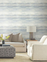 Candice Olson Soothing Mists Scenic Blue Oasis Wallpaper