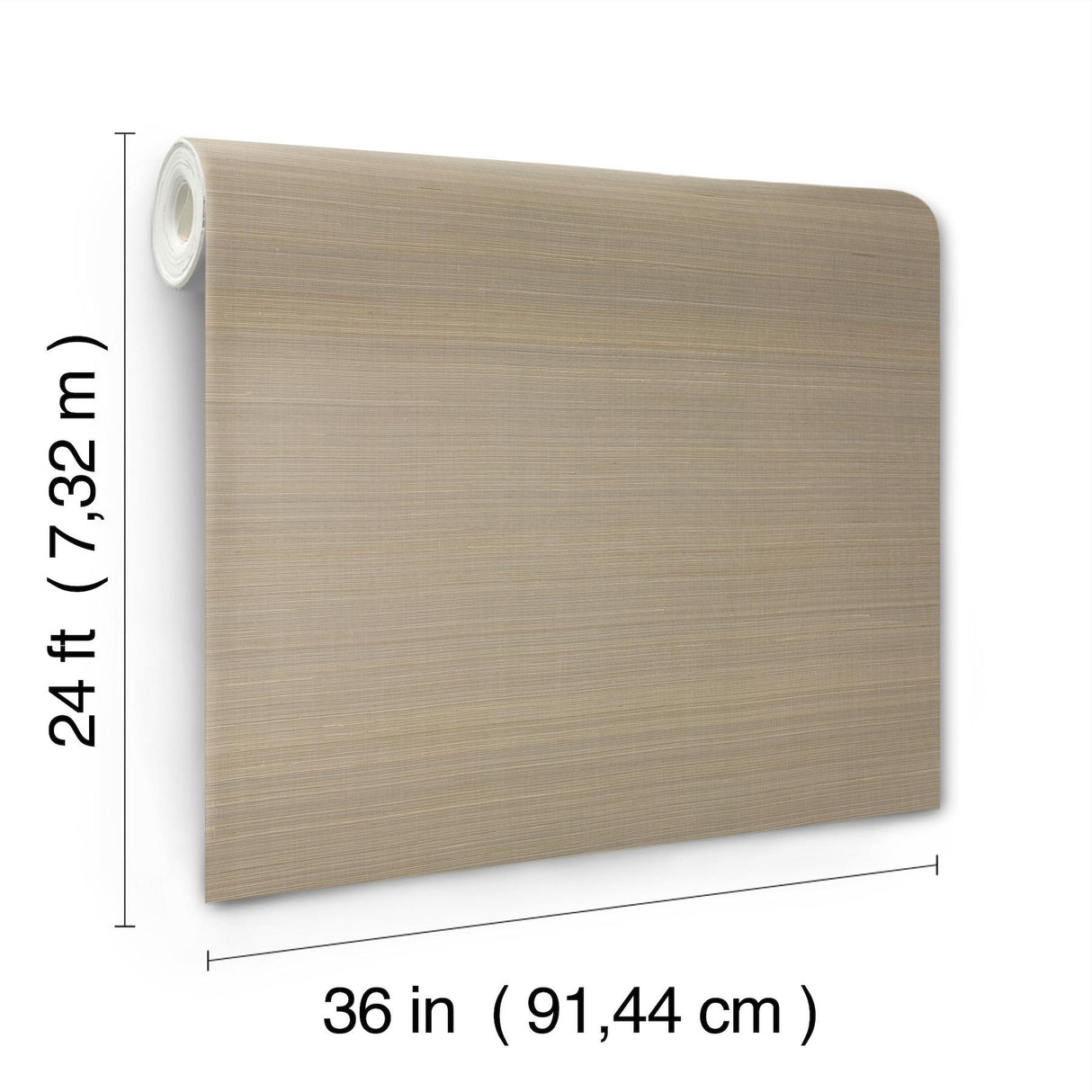 Ronald Redding Designs Abaca Weave Taupe Wallpaper