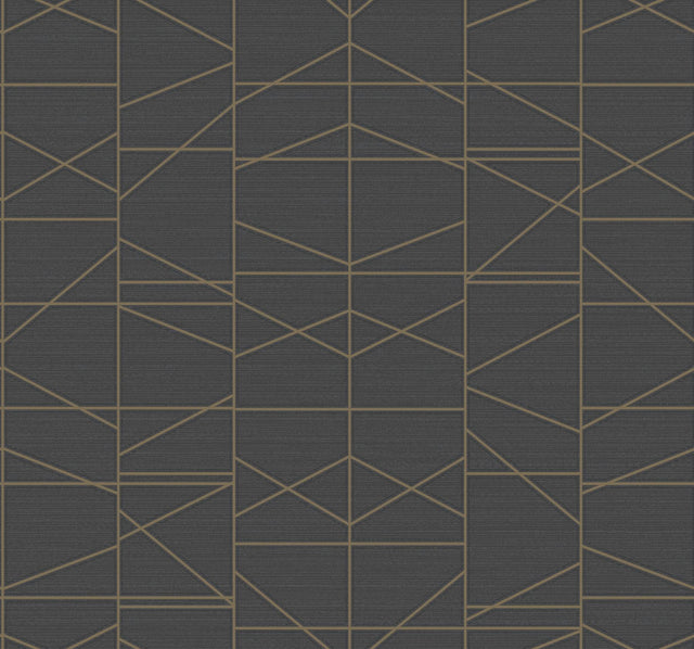 York Wallcoverings Gold Modern Perspective Wallpaper