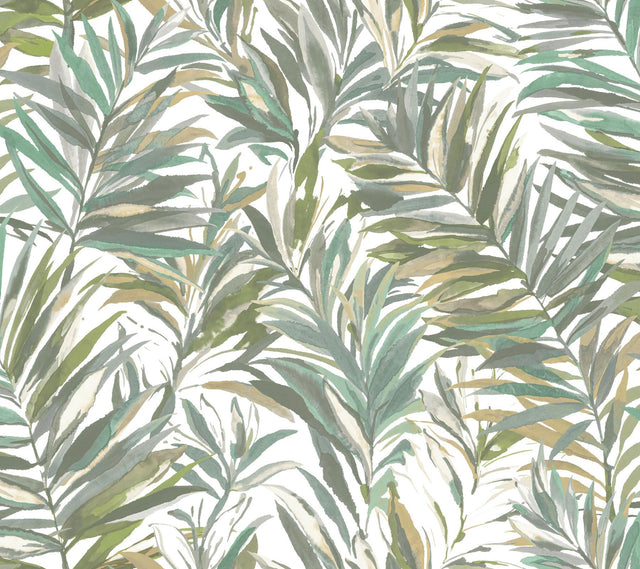 York Wallcoverings Swaying Palms Olive & Aegean Wallpaper