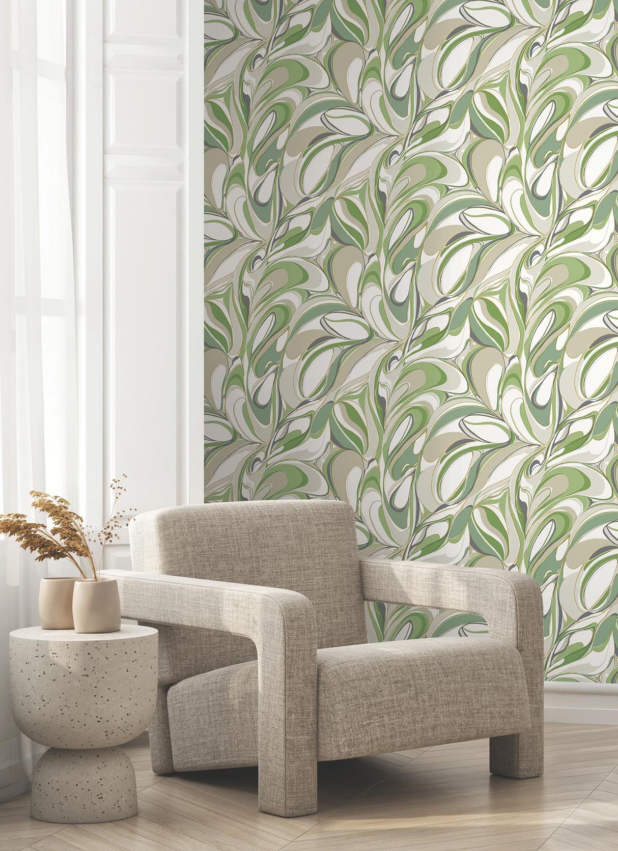 York Wallcoverings Achate Grass Wallpaper
