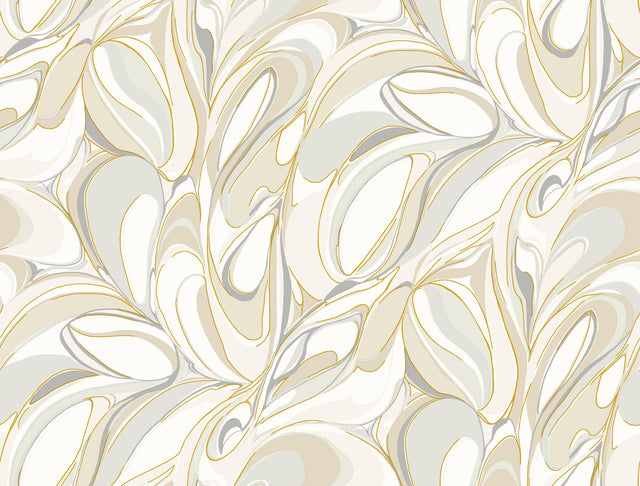 York Wallcoverings Achate Beige & Grey Wallpaper