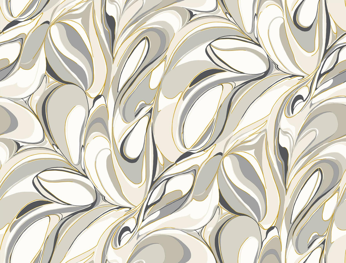 York Wallcoverings Achate Black & Grey Wallpaper