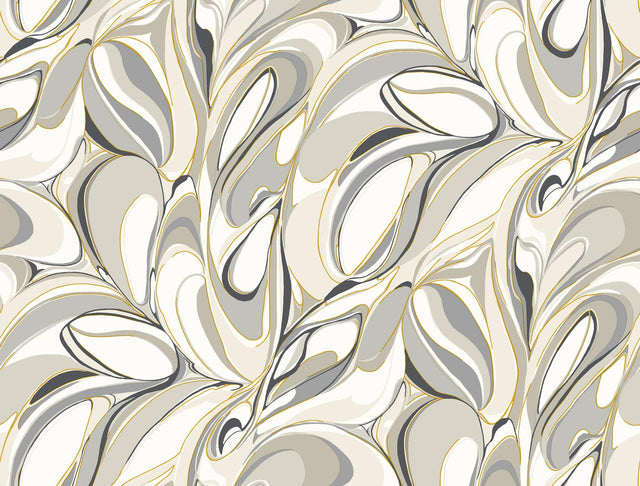 York Wallcoverings Achate Black & Grey Wallpaper