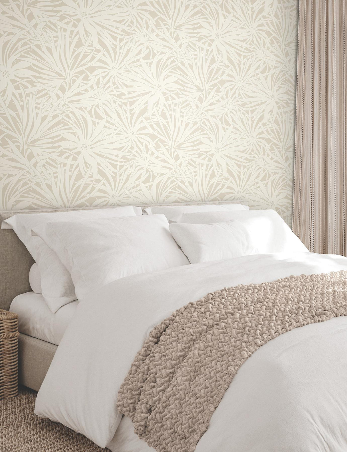 York Wallcoverings Floral Canopy Linen Wallpaper