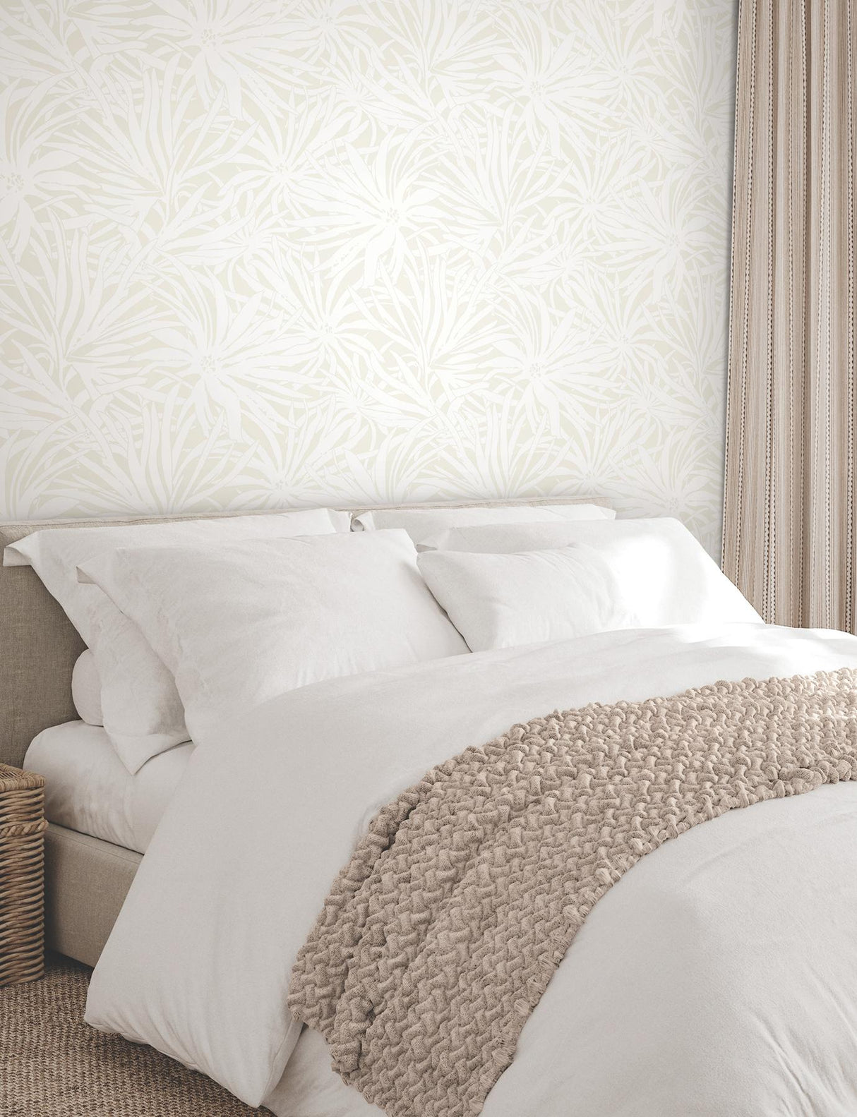 York Wallcoverings Floral Canopy Cream Wallpaper