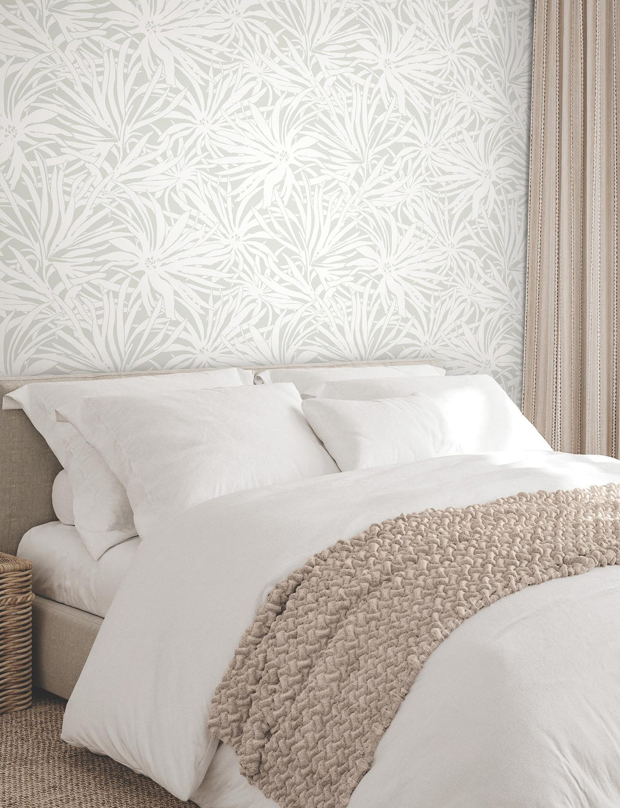 York Wallcoverings Floral Canopy Grey Wallpaper