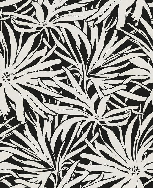 York Wallcoverings Floral Canopy Black Wallpaper