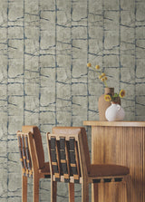 York Wallcoverings Mojave Navy Wallpaper