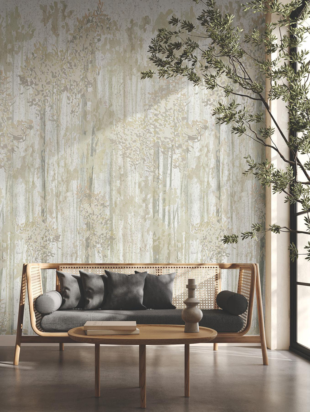 York Wallcoverings Aspen Grove Beige Wallpaper