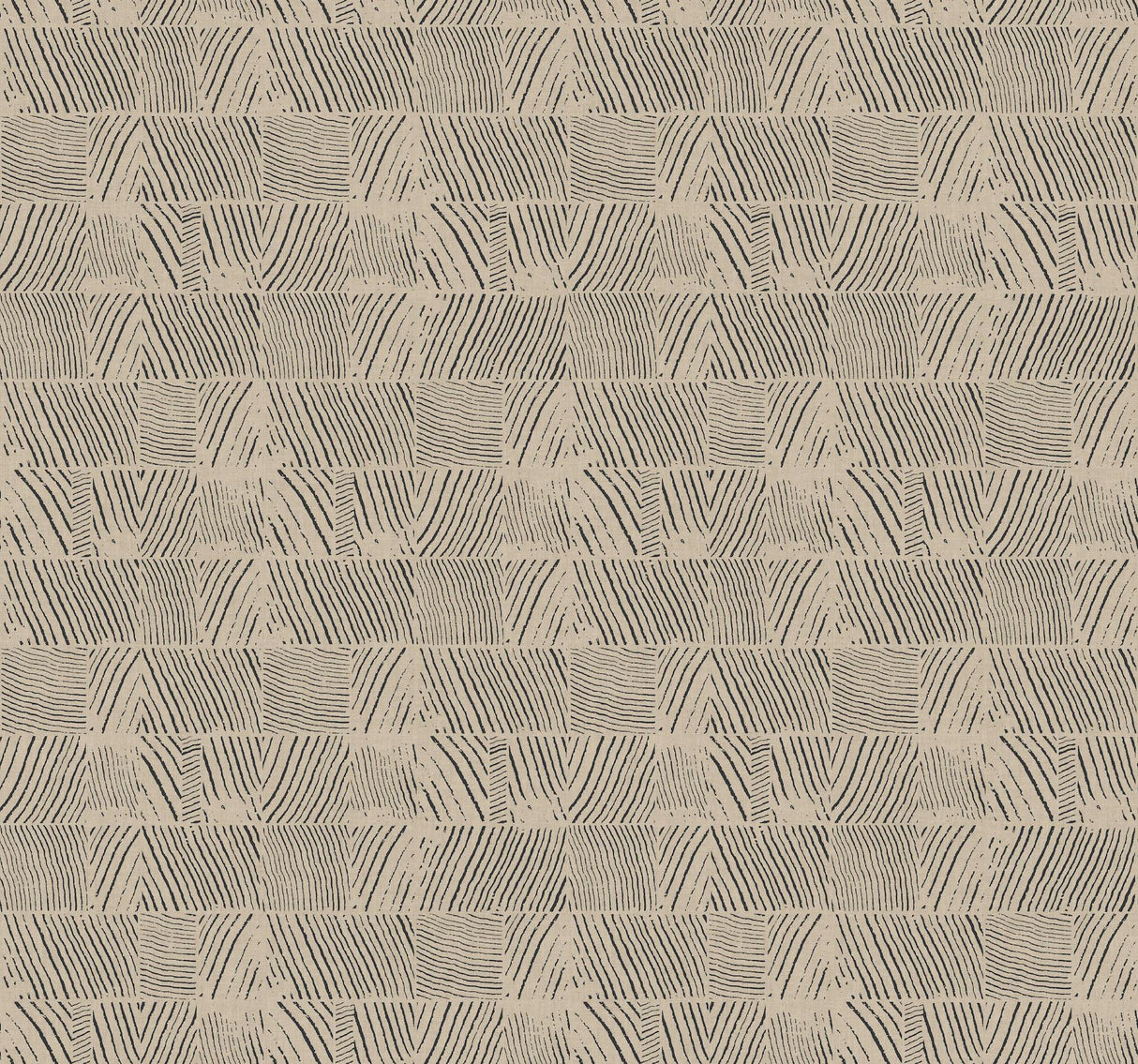 York Wallcoverings Woodcut Black & Linen Wallpaper