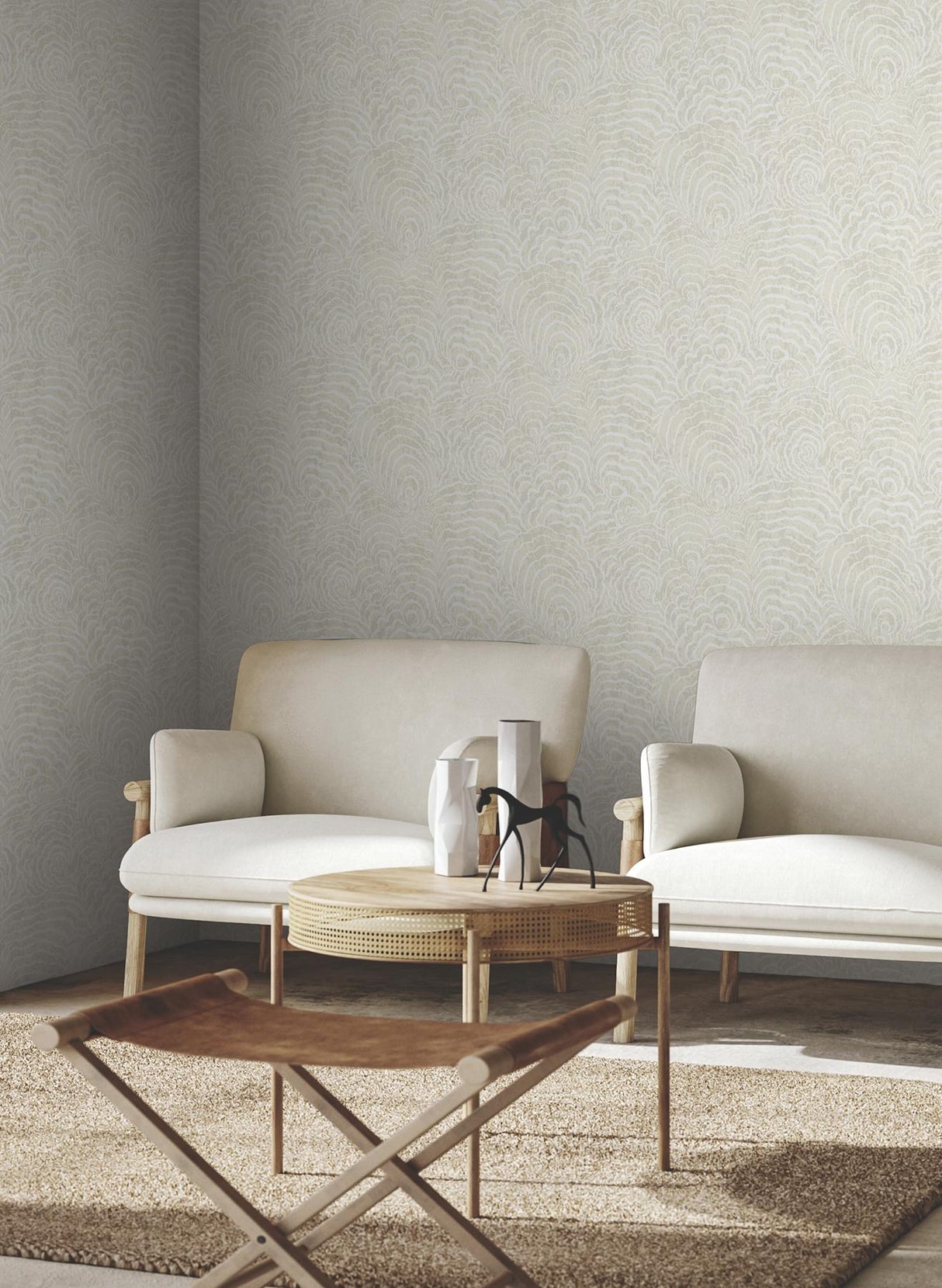 York Wallcoverings Ocean Jasper White Wallpaper