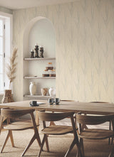 York Wallcoverings Graceful Willow Putty Wallpaper
