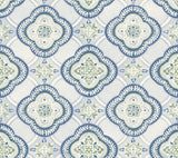 York Wallcoverings Garden Trellis Cobalt Wallpaper