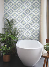 York Wallcoverings Garden Trellis Cobalt Wallpaper