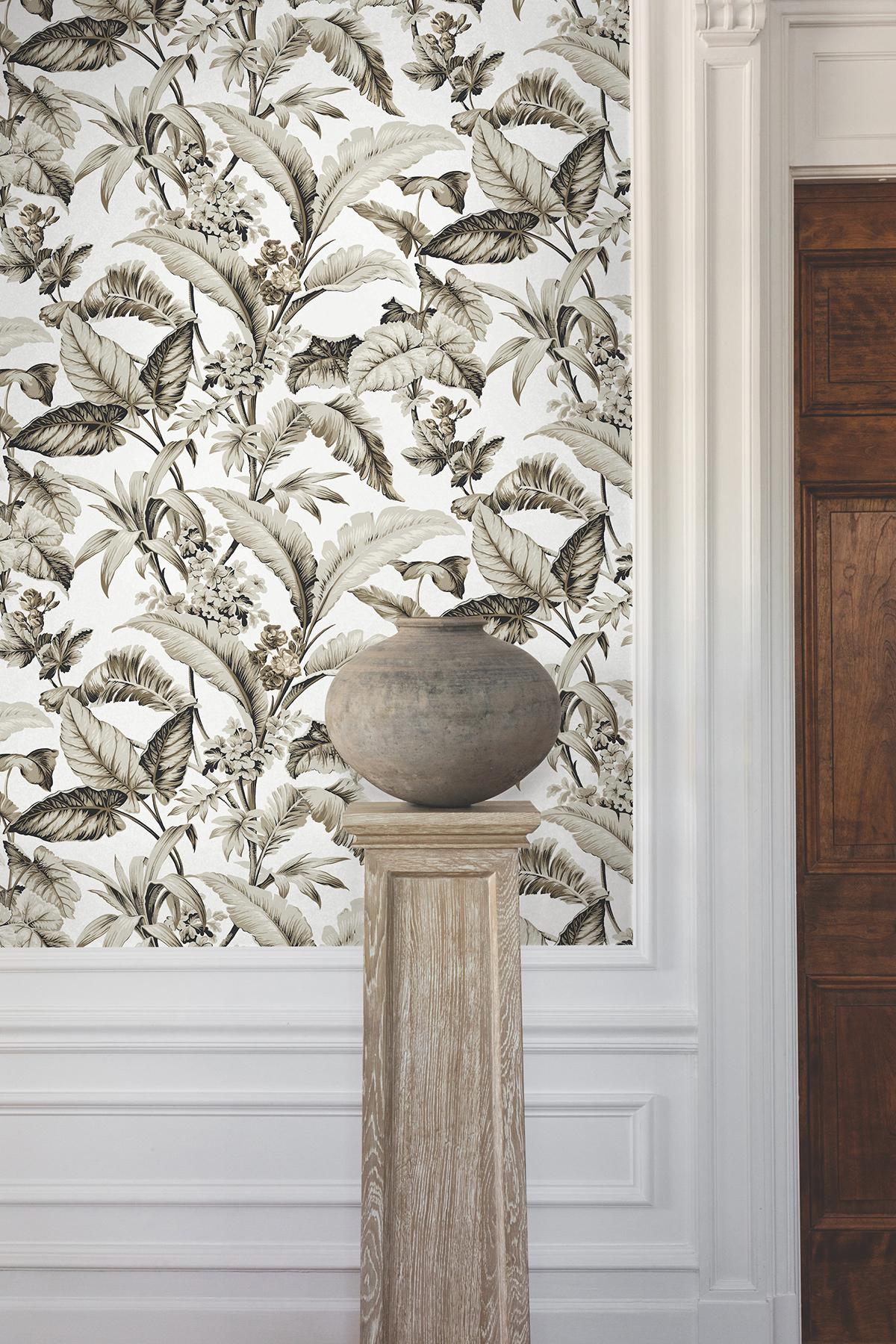 Ronald Redding Designs Mystic Isle Neutral Wallpaper