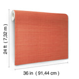 Ronald Redding Designs Maguey Sisal Rhubarb Wallpaper