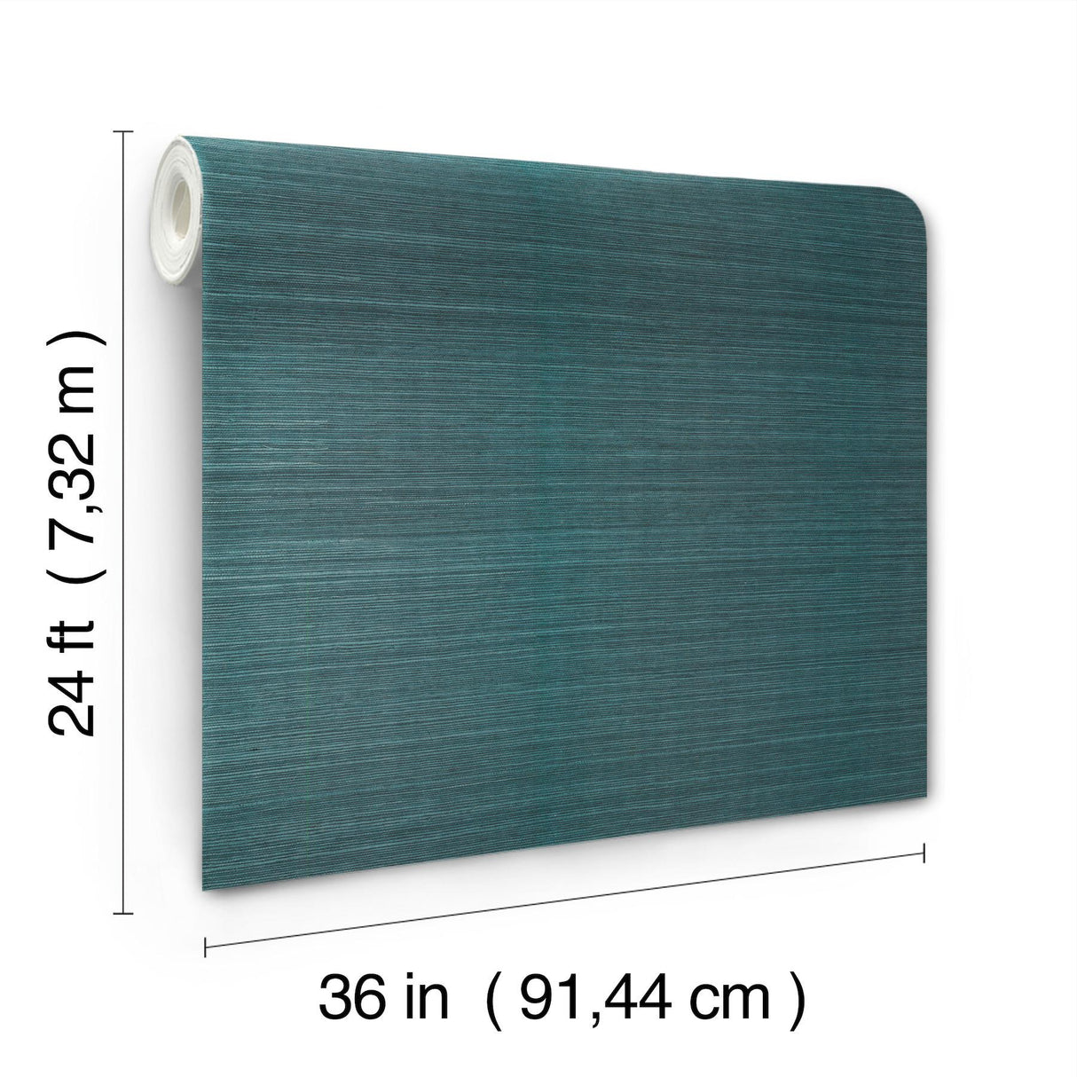 Ronald Redding Designs Maguey Sisal Peacock Wallpaper