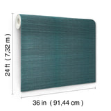 Ronald Redding Designs Maguey Sisal Peacock Wallpaper