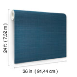 Ronald Redding Designs Maguey Sisal Indigo Wallpaper