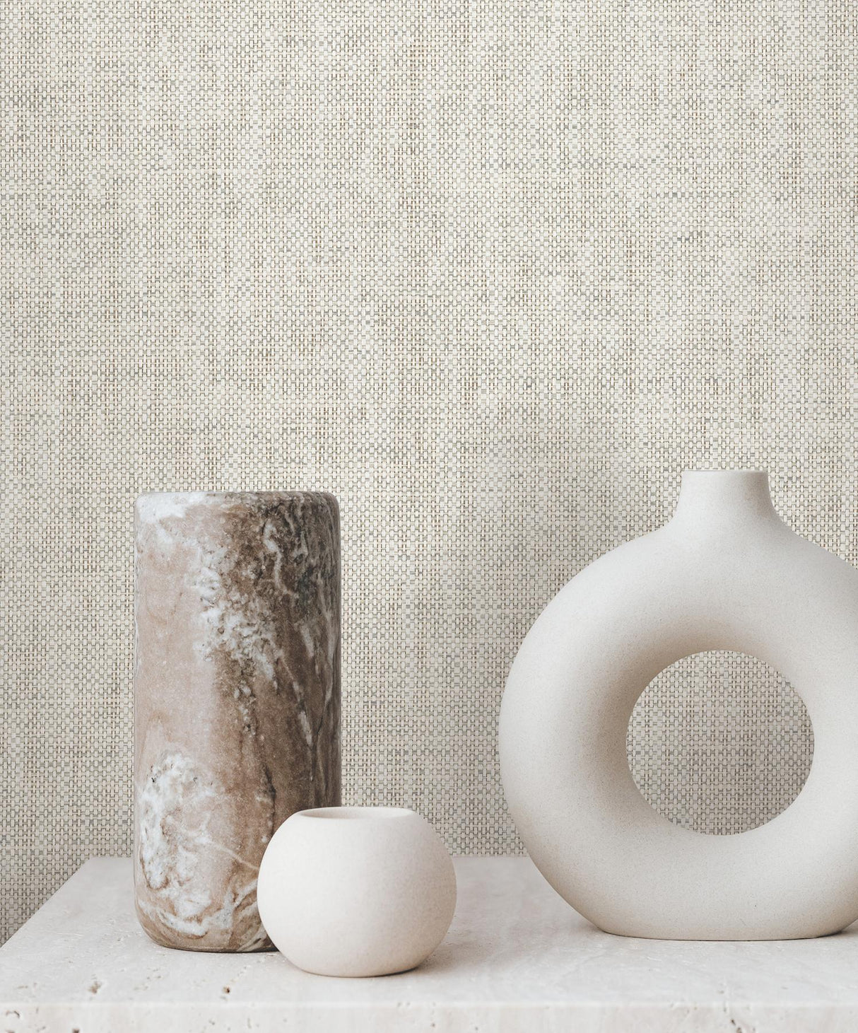 Ronald Redding Designs Edo Paperweave Smoke Wallpaper