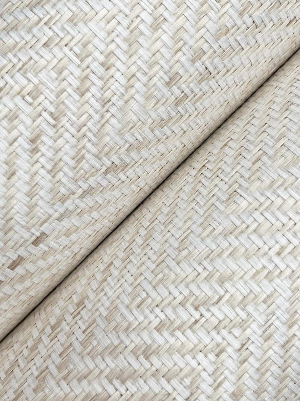 Ronald Redding Designs Tailored Weave White Wallpaper
