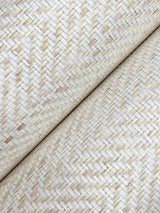 Ronald Redding Designs Tailored Weave White Wallpaper