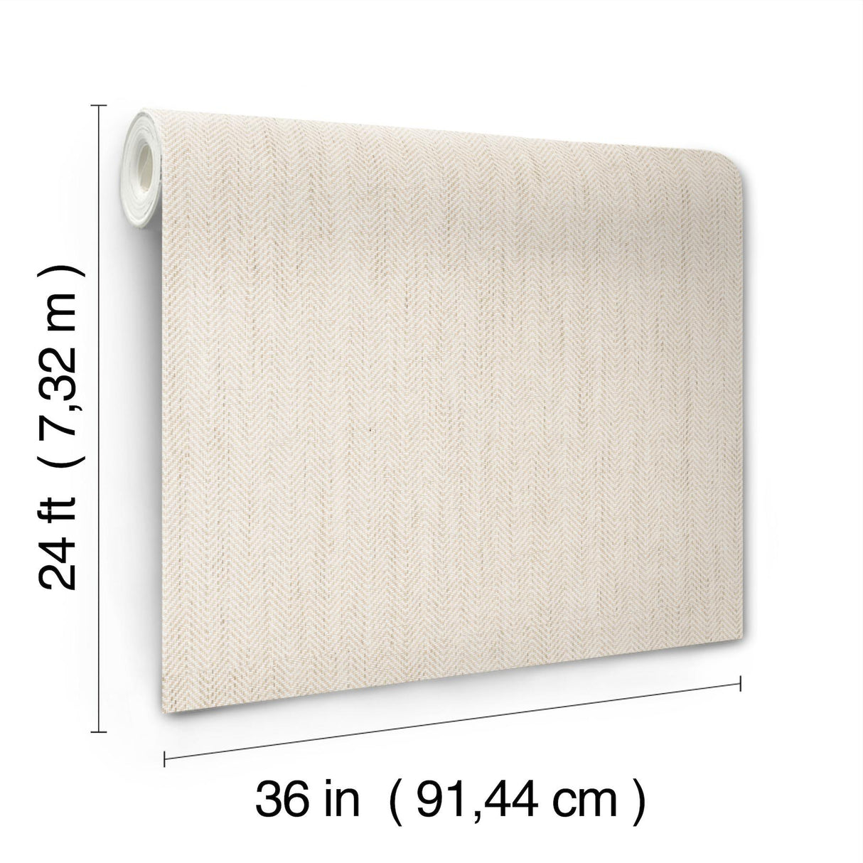 Ronald Redding Designs Tailored Weave White Wallpaper