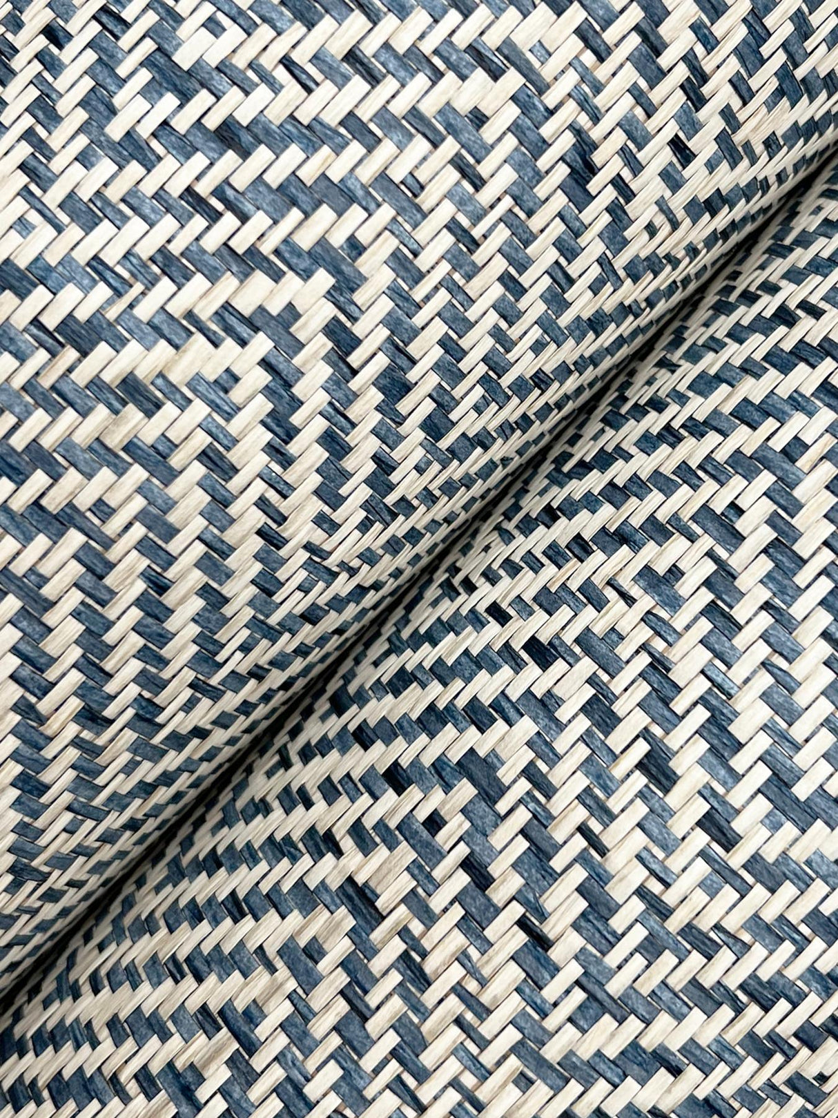 Ronald Redding Designs Tailored Weave Blue Wallpaper