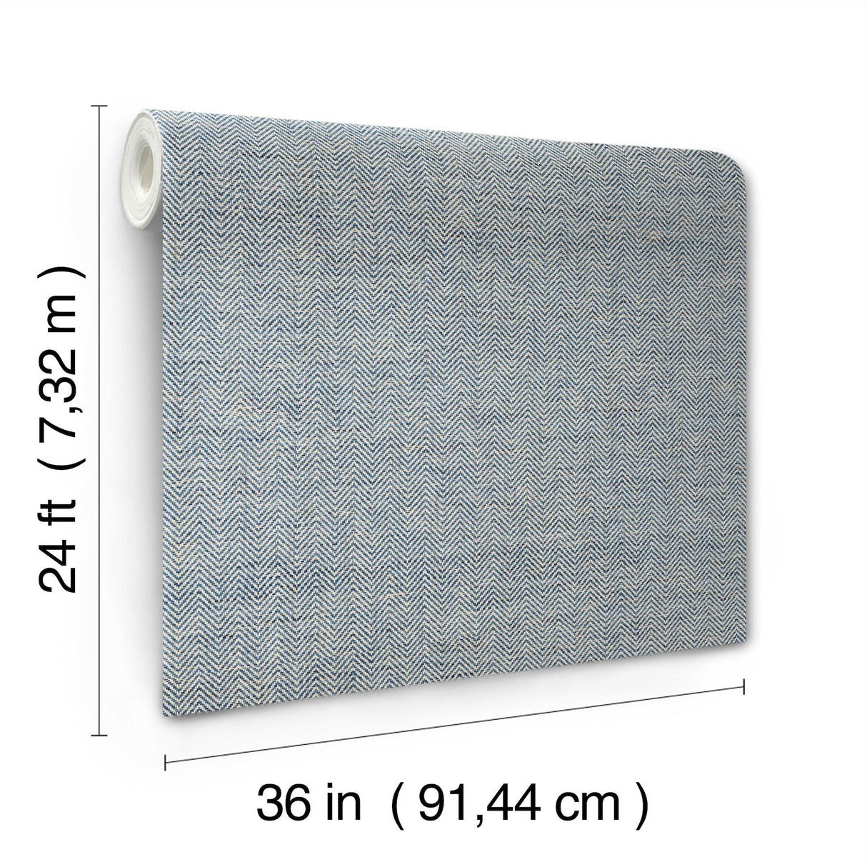 Ronald Redding Designs Tailored Weave Blue Wallpaper