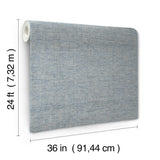 Ronald Redding Designs Tailored Weave Blue Wallpaper