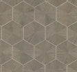 Ronald Redding Designs Hexagram Wood Veneer Caper Wallpaper