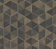 Ronald Redding Designs Hexagram Wood Veneer Smoke Wallpaper