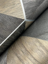 Ronald Redding Designs Hexagram Wood Veneer Smoke Wallpaper