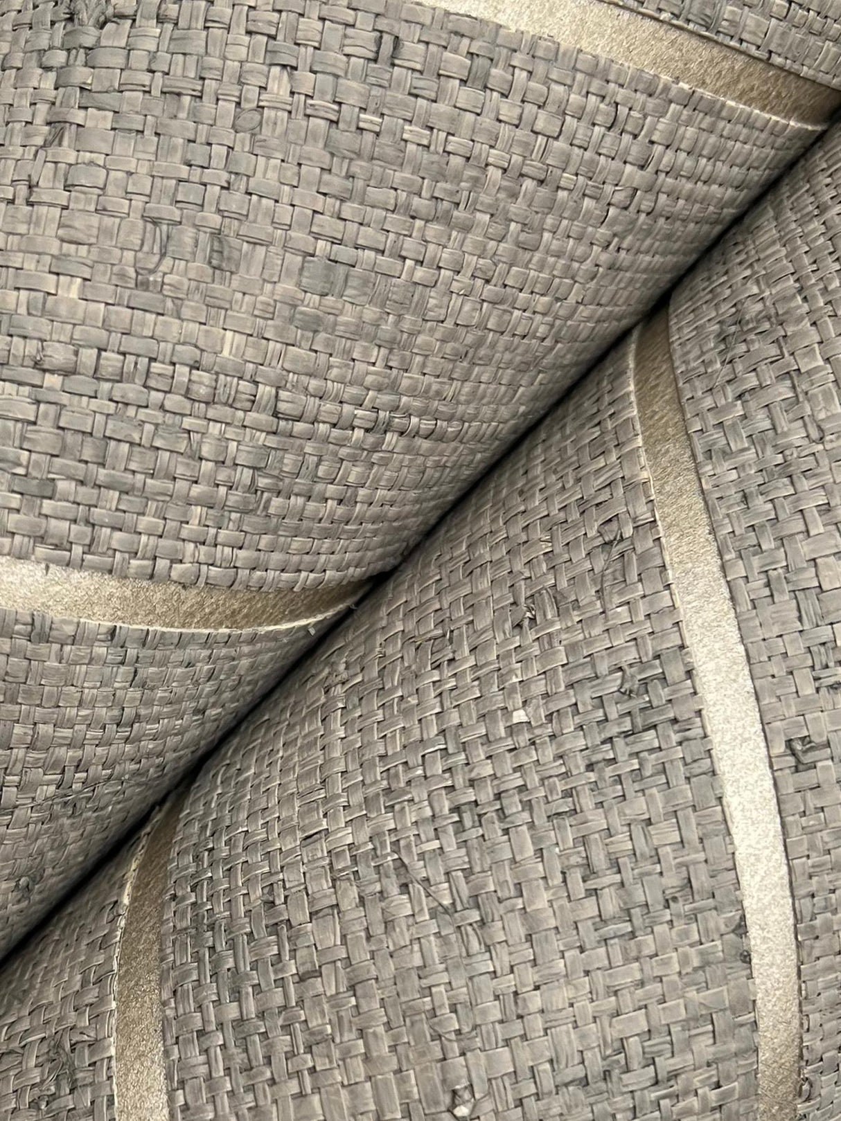 Ronald Redding Designs Atelier Herringbone Natural Grey Wallpaper