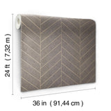 Ronald Redding Designs Atelier Herringbone Natural Grey Wallpaper