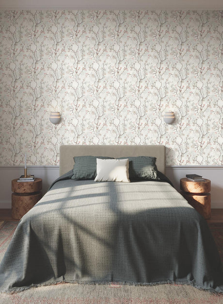 RoomMates Avril Chinoiserie Blush Wallpaper