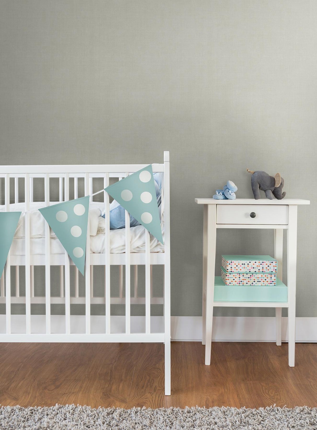 York Wallcoverings Alg Grey Wallpaper