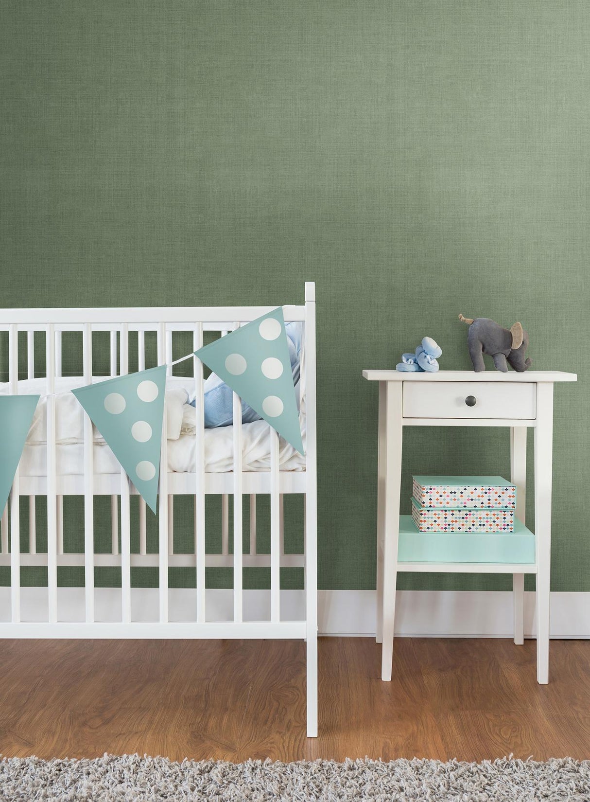 York Wallcoverings Vava Smaragd Dark Green Wallpaper