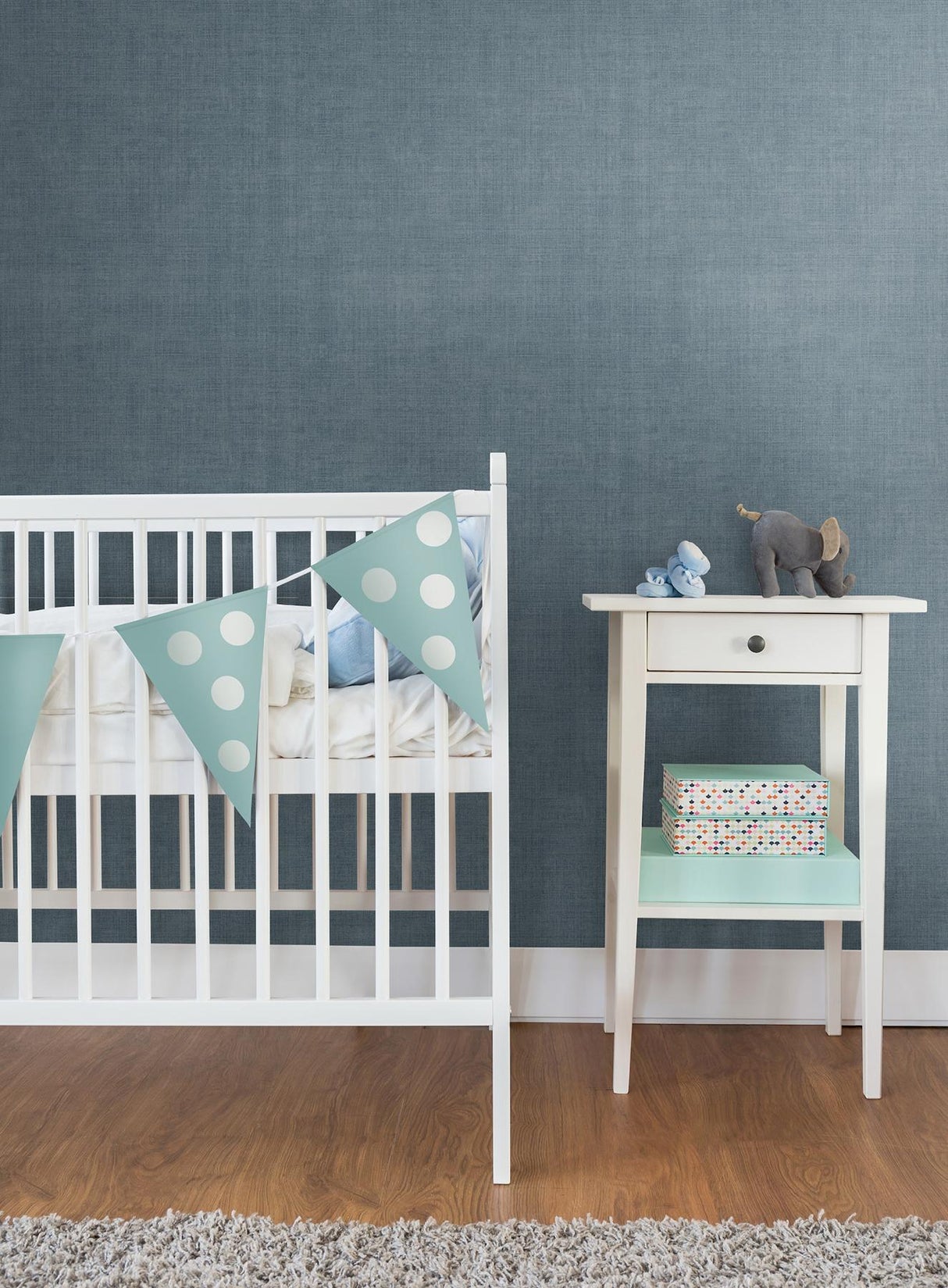York Wallcoverings Vinterbla Dark Blue Wallpaper
