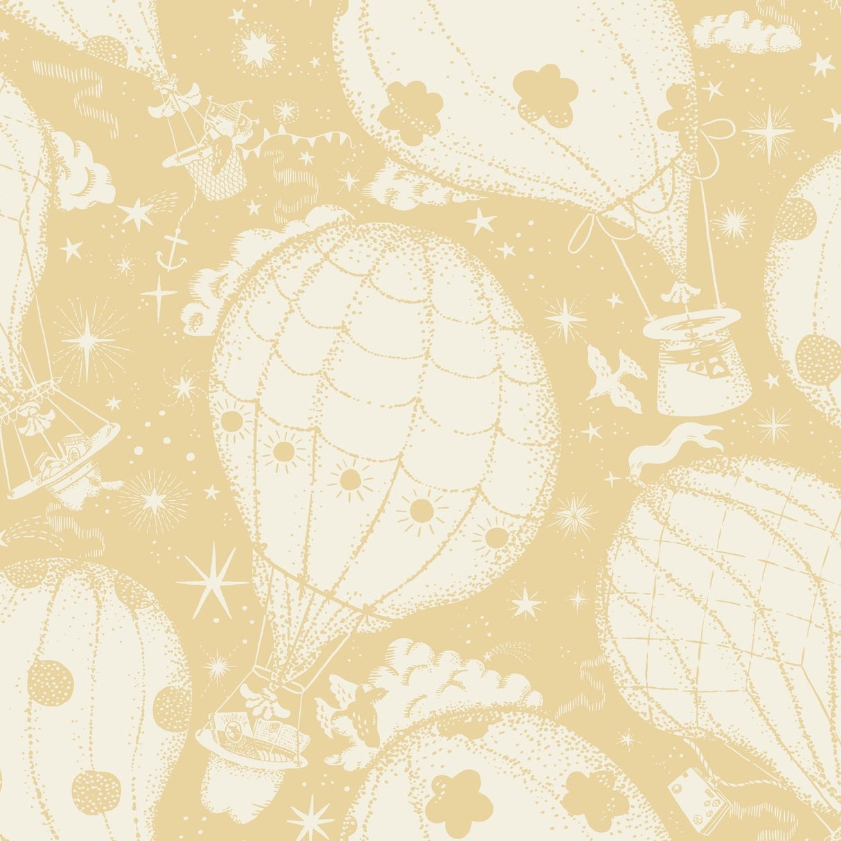 York Wallcoverings Ballongerna Yellow Wallpaper