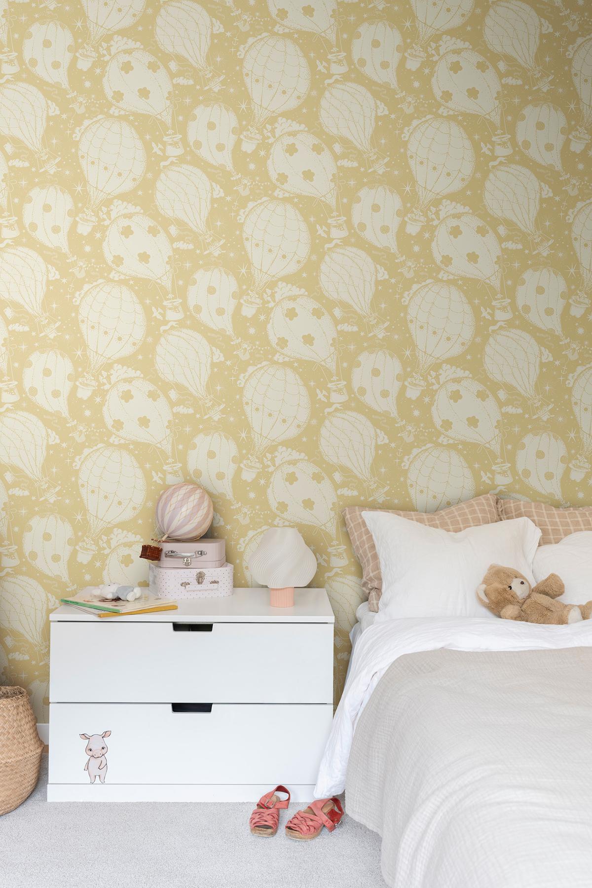 York Wallcoverings Ballongerna Yellow Wallpaper