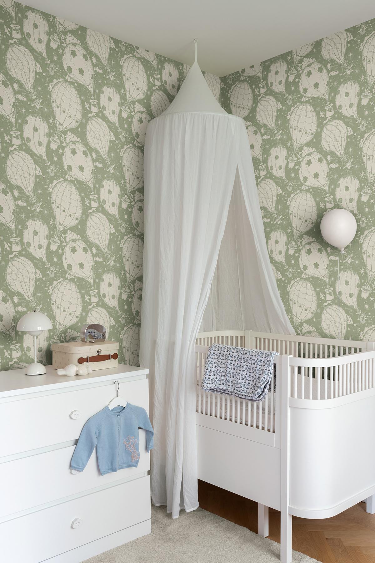 York Wallcoverings Ballongerna Green Wallpaper