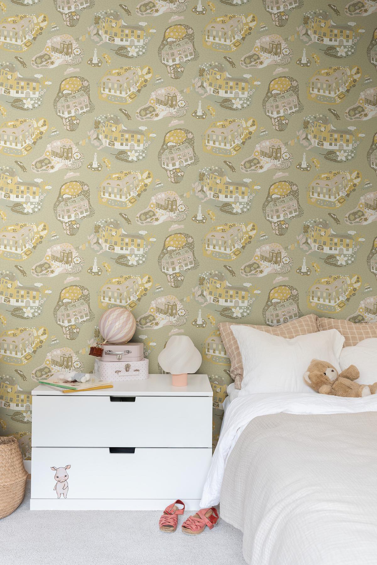 York Wallcoverings Staden Mustard Wallpaper