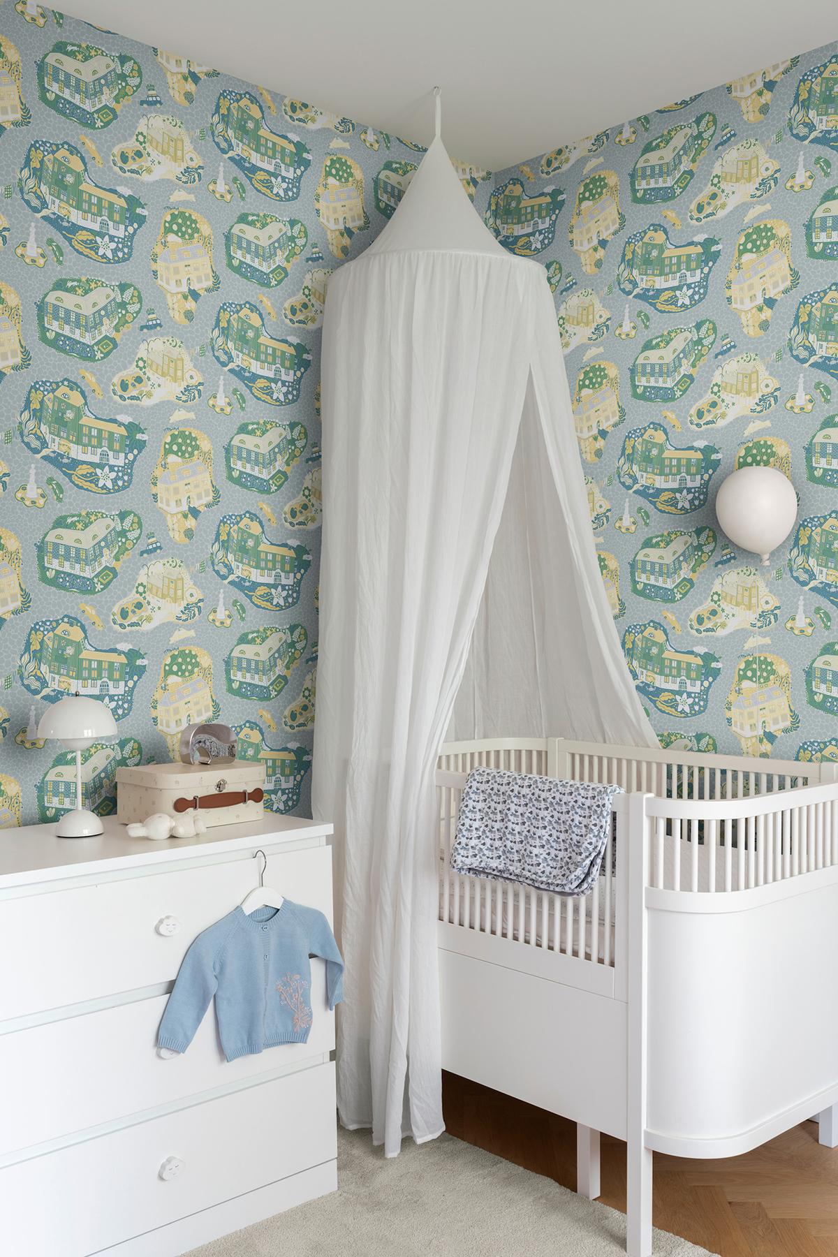 York Wallcoverings Staden Light Blue Wallpaper
