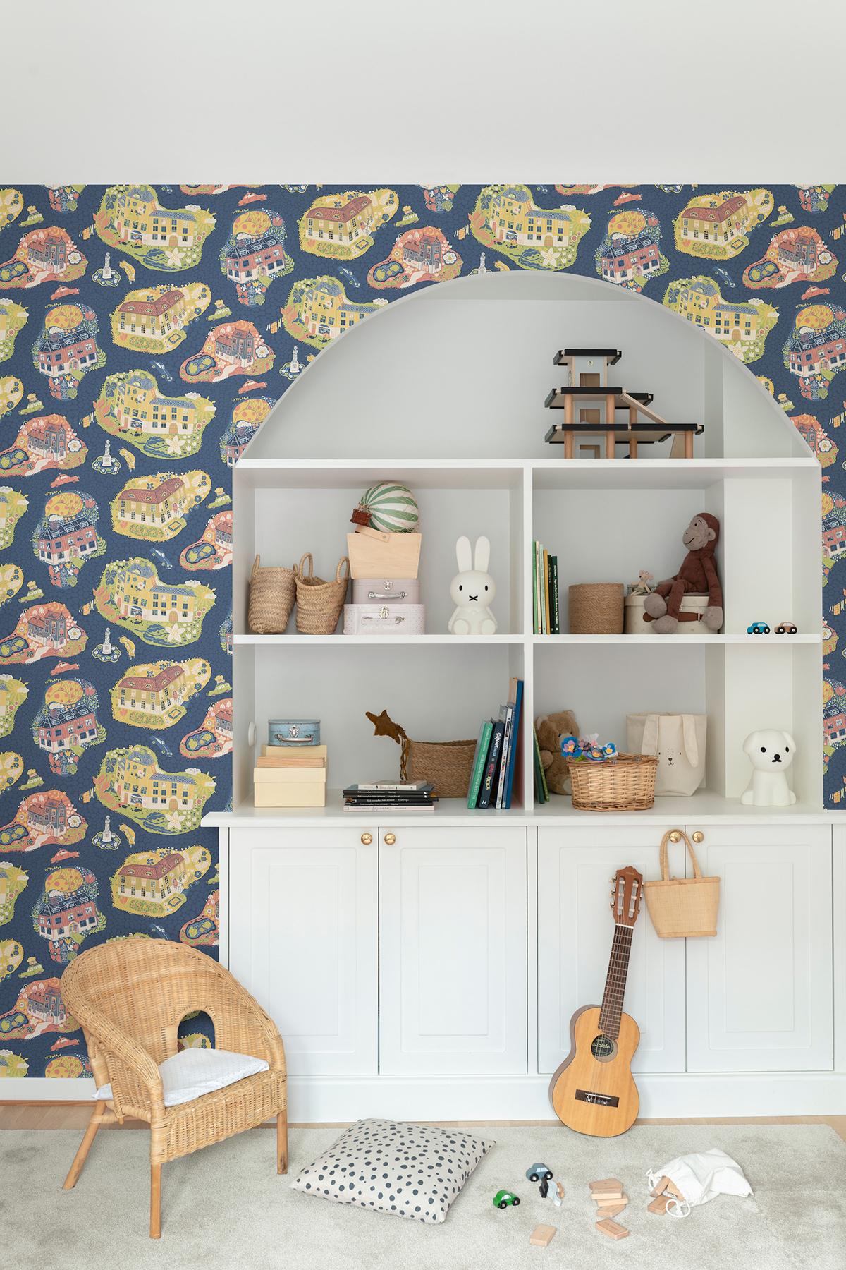 York Wallcoverings Staden Dark Blue Wallpaper