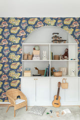 York Wallcoverings Staden Dark Blue Wallpaper